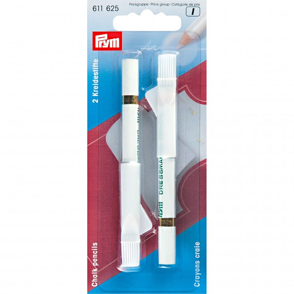 Prym Chalk Pencils with Brush White
 