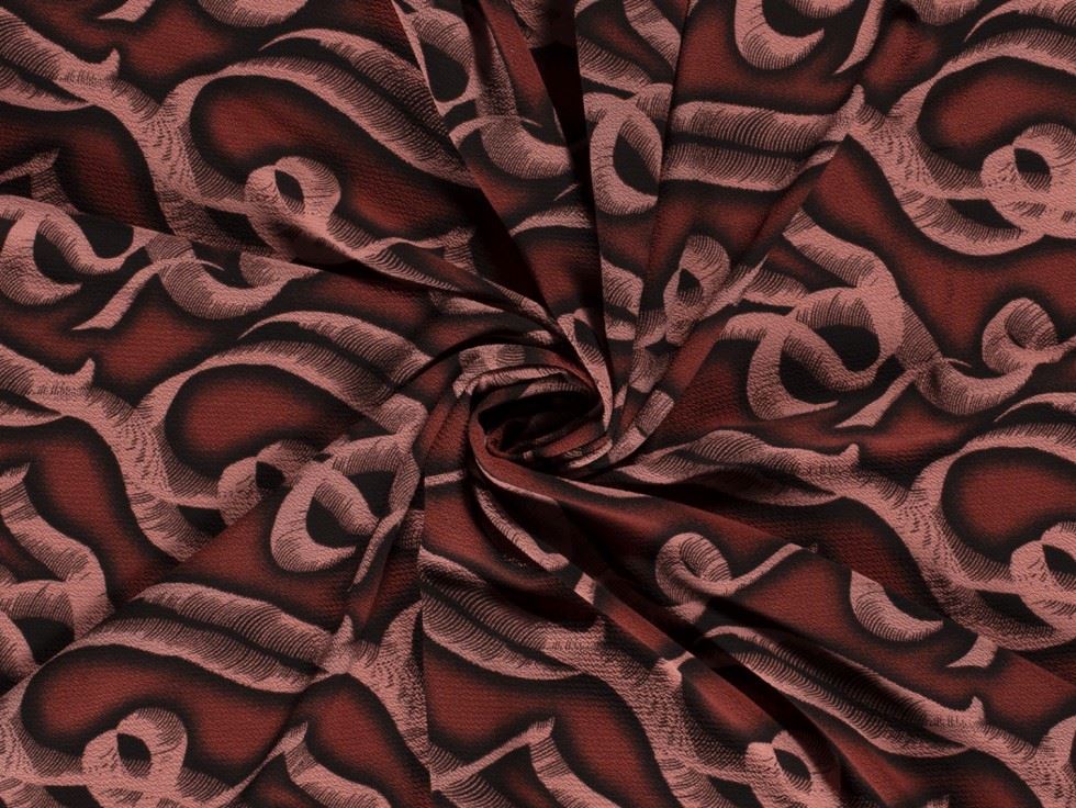 Soft Polyester Crepe Fabric Rose Pink
 