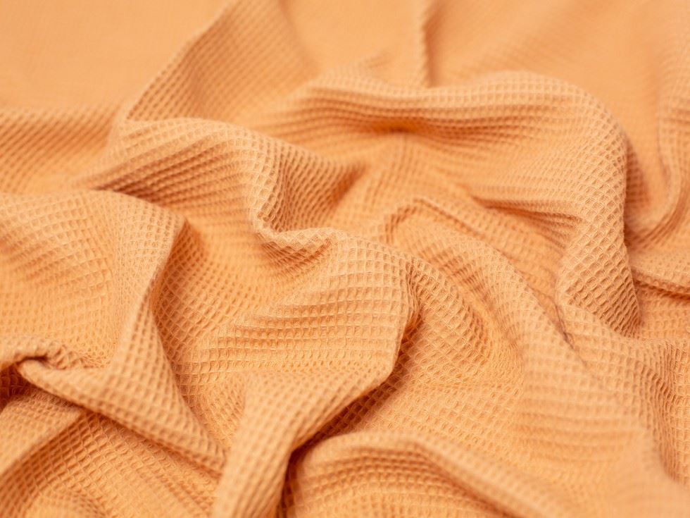 Minerva Core Range Light Rust Small Cotton Waffle Fabric