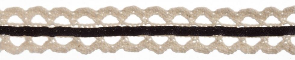Essential Trimmings Black Cotton Lace Trim