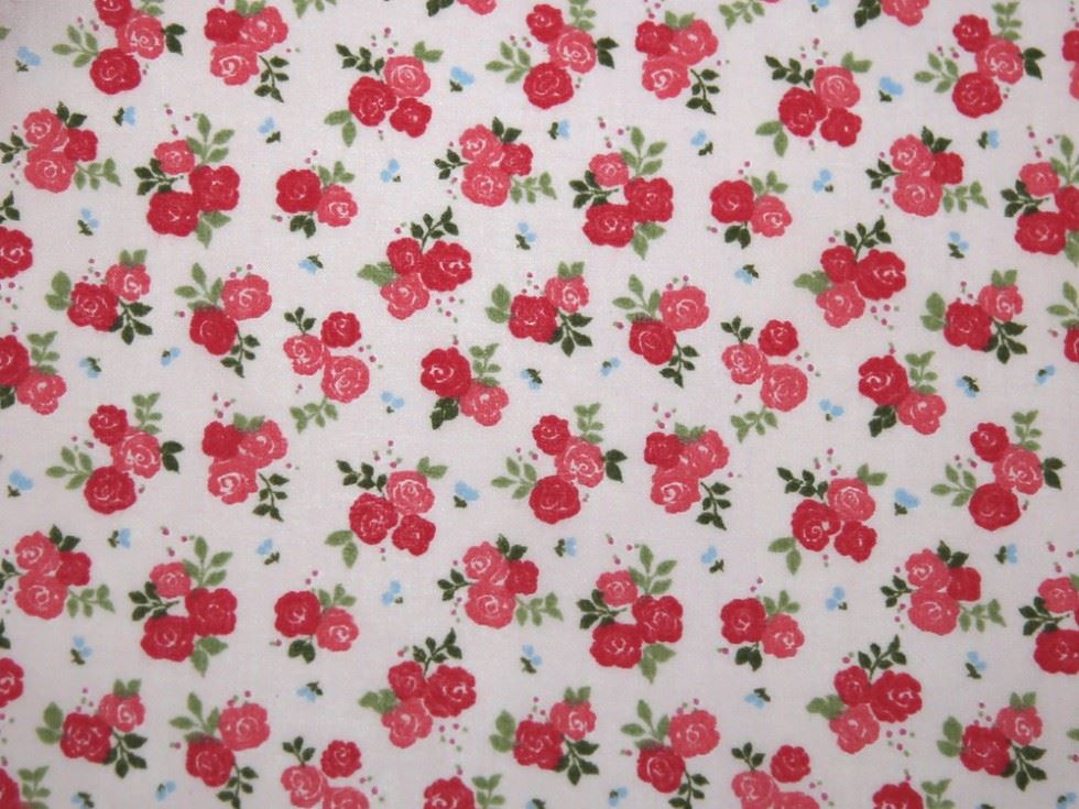 Printed Polycotton Fabric Cerise & Pink
 
