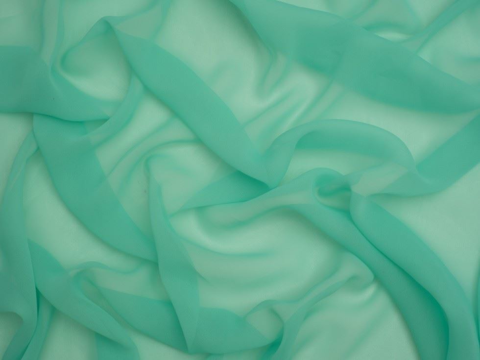 Minerva Core Range Bright Mint Light Sheer Chiffon Fabric