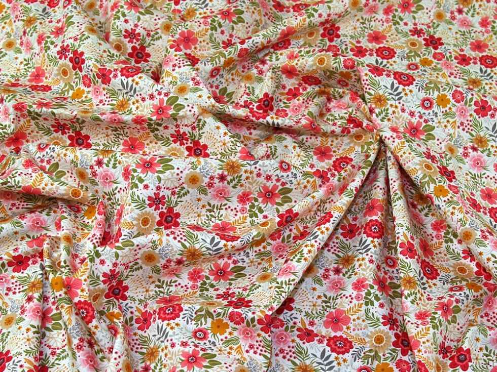 Rose And Hubble Ivory 100% Cotton Poplin Fabric