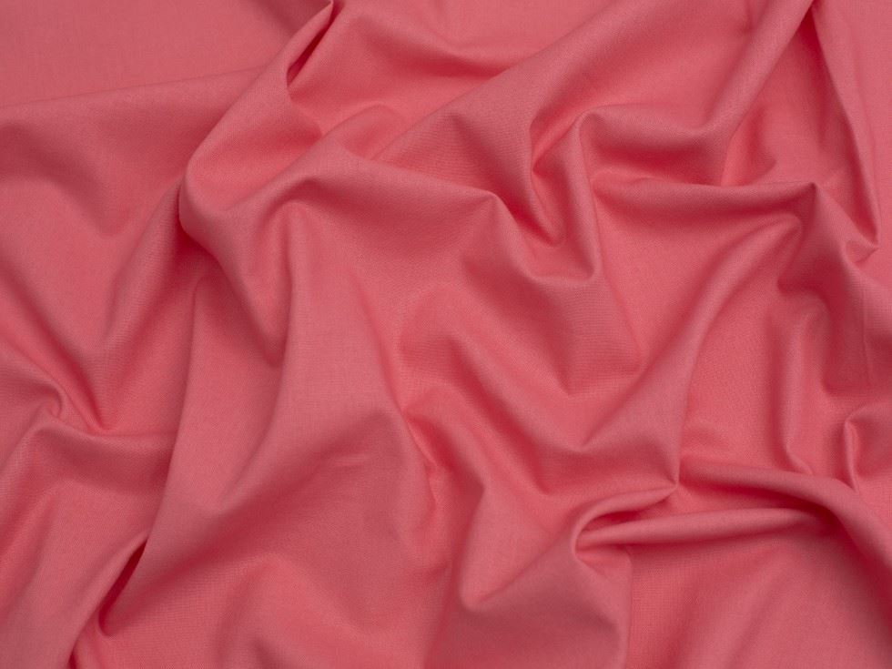 Minerva Core Range 100% Craft Cotton Fabric Coral
 