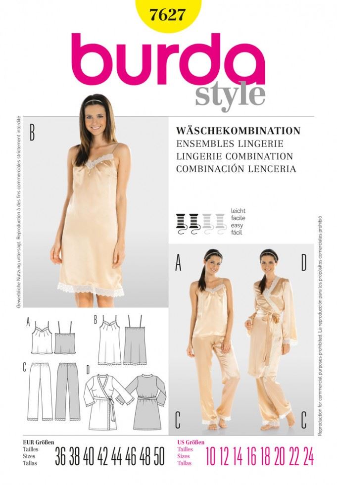 Burda Paper Sewing Pattern 7627
 
