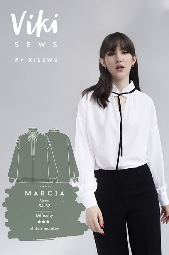 Vikisews Sewing Pattern Marcia Blouse