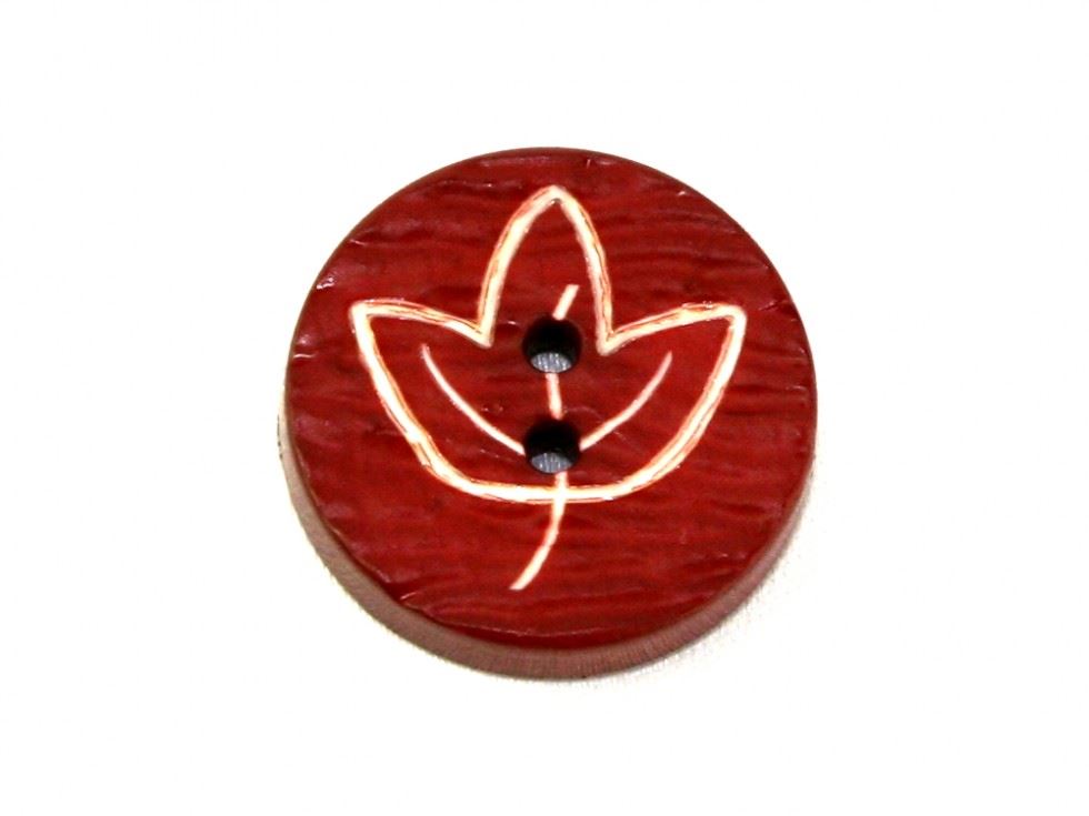 Dill Brick Red Maple Leaf Buttons (Value Pack)
