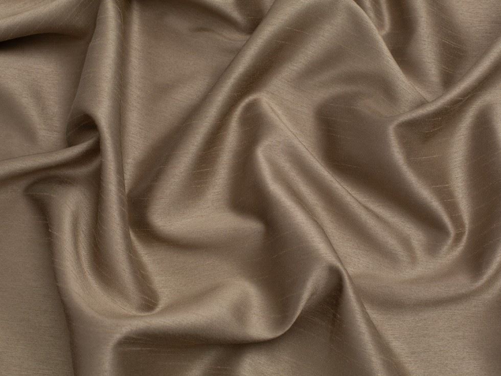 Minerva Core Range Taupe Shantung Dupion Fabric