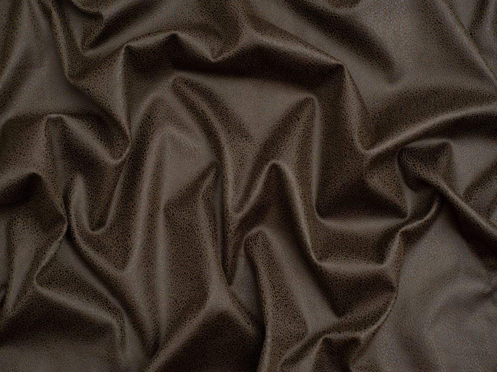 Minerva Core Range Foiled Heavy Suede Stretch Knit Fabric Olive Green