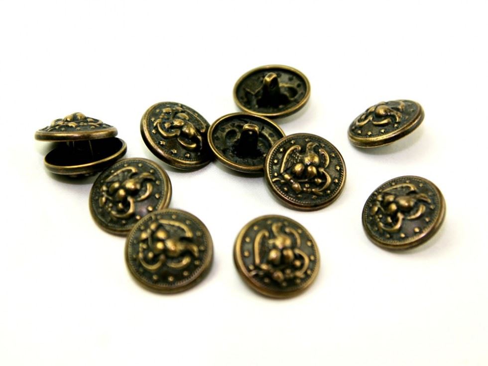 Dill Antique Gold Metal Eagle Buttons (Value Pack)