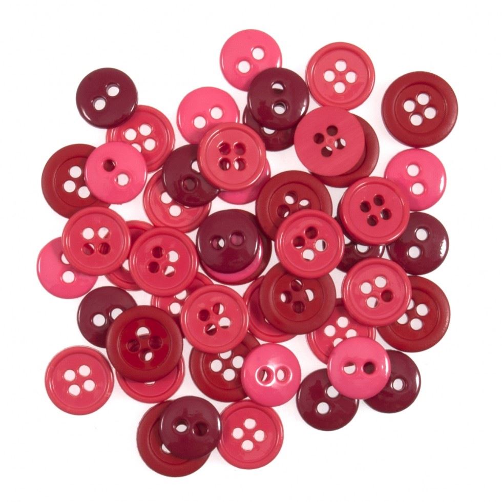 Trimits Round Button Packs (Value Pack of 5) Red
 