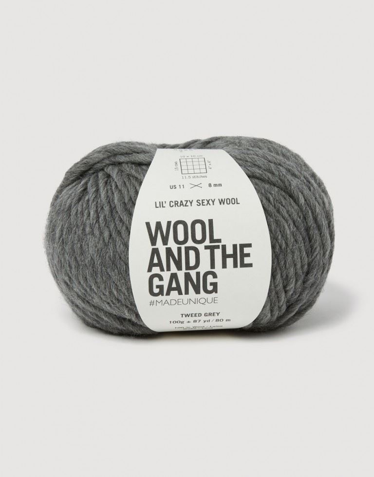 Wool And The Gang Tweed Grey Lil Crazy Sexy Wool Chunky Yarn