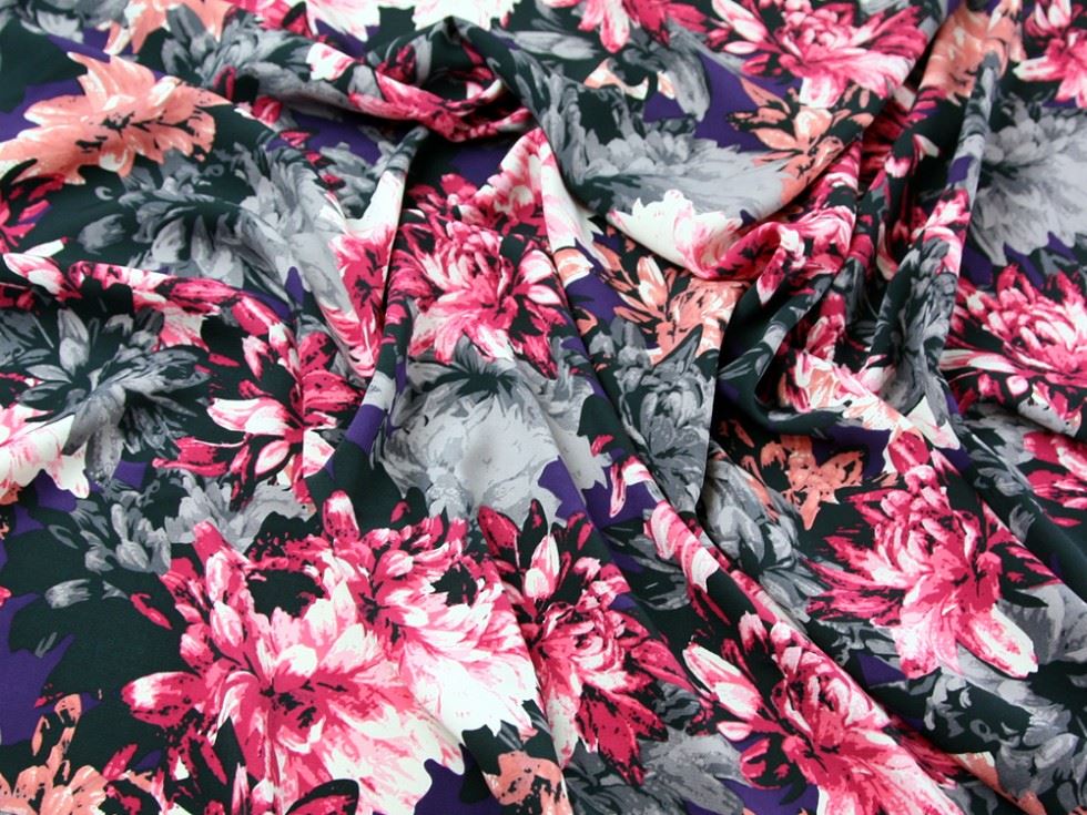 John Kaldor Pink & Brown Hermione Crepe Fabric