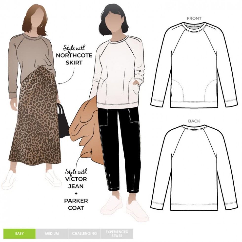 Style Arc Sewing Pattern Preston Knit Sweater