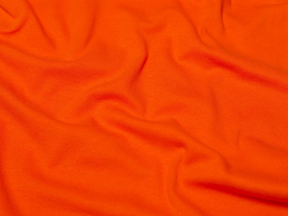 Minerva Core Range Tubular Ribbing Stretch Knit Fabric Orange
 