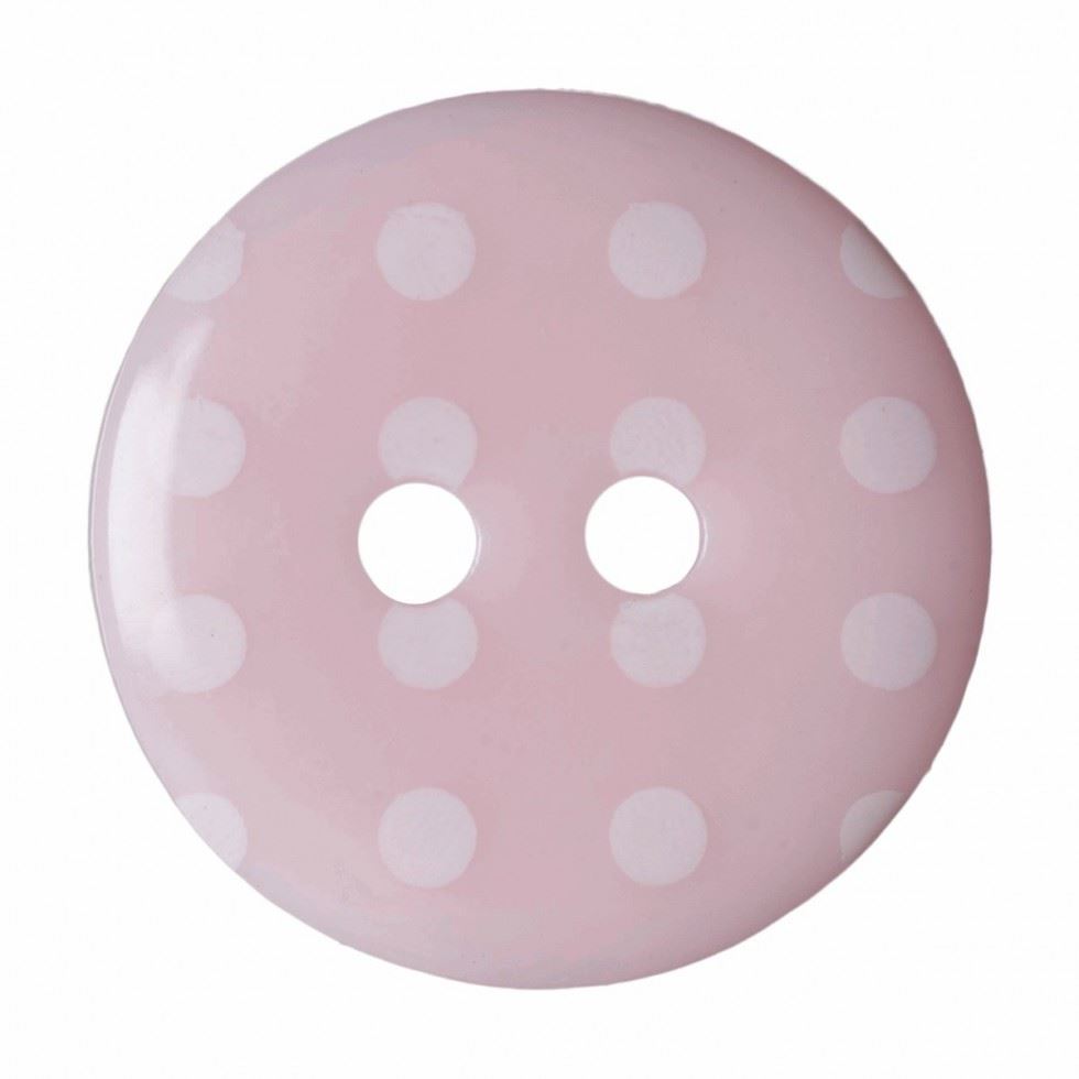 Hemline Pink Polka Dot Buttons