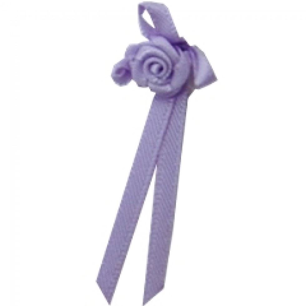 Berisfords 430 Light Orchid Long Ribbon Rose Centred Bows