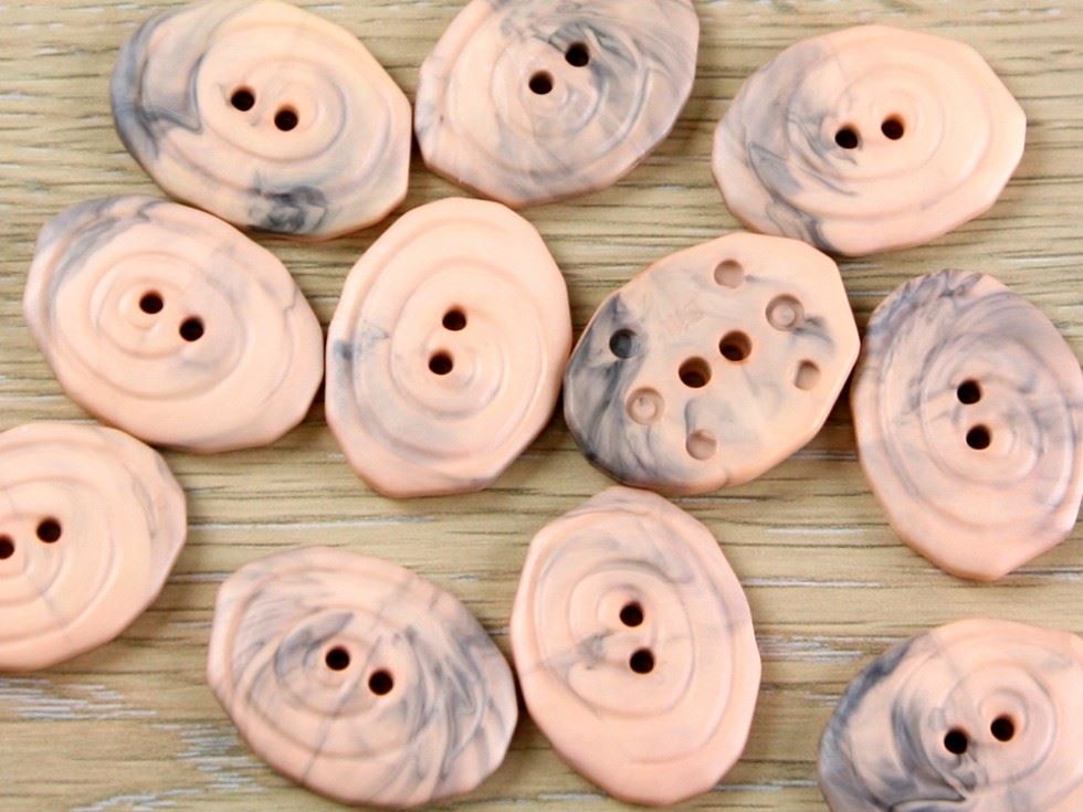 Dill Peach Irregular Buttons (Value Pack)