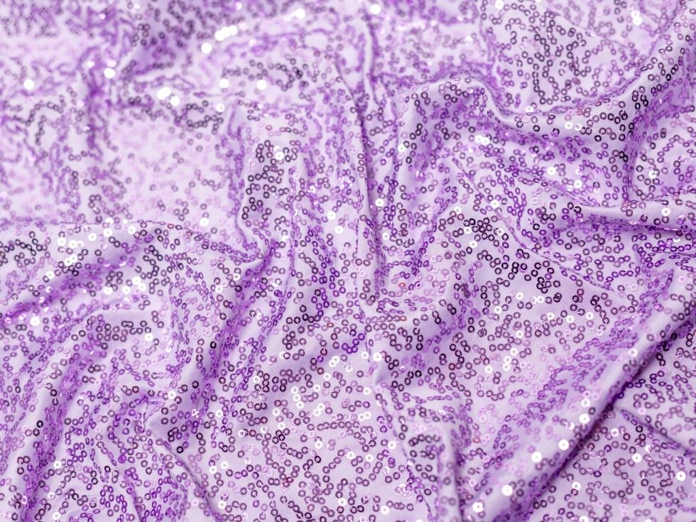 Minerva Core Range Sequin ITY Silky Stretch Knit Fabric Lavender
 