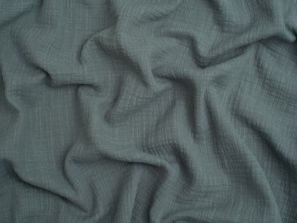 Minerva Core Range Slub Cotton Double Gauze Fabric Cornflower