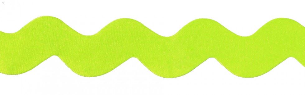 Berisfords Ric Rac Ribbon Fluorescent Yellow