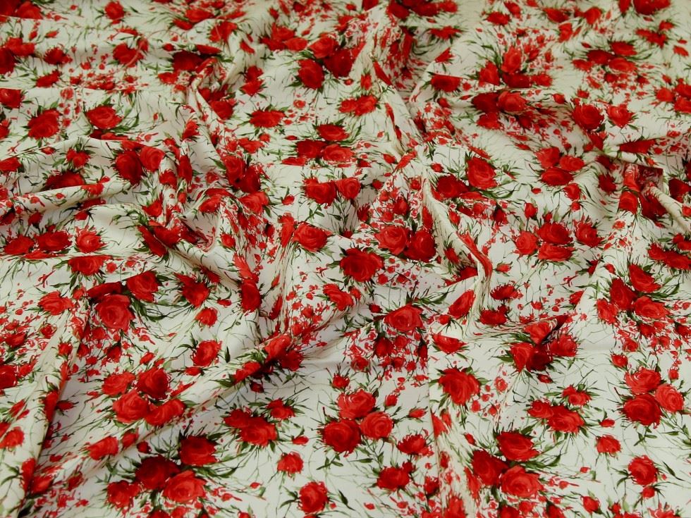 Red Cotton Lawn Fabric