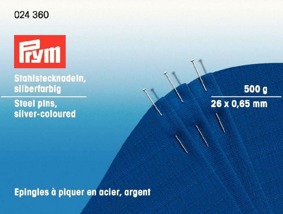 Prym Silver Hardened Steel Pins