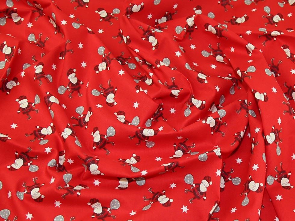 Red Deadstock 100% Cotton Fabric