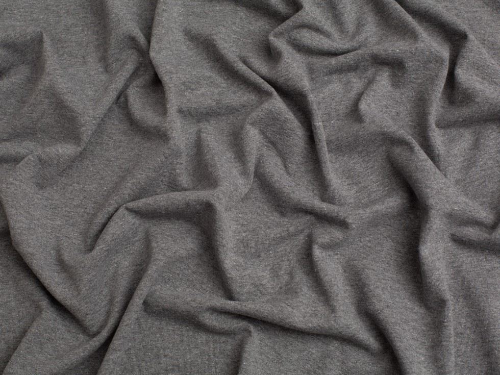 Minerva Core Range Recycled Cotton Jersey Stretch Knit Fabric Grey
 