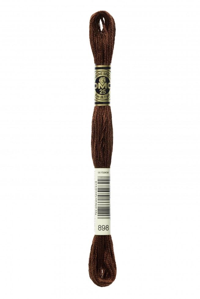 Dmc 898 Stranded Cotton Embroidery Thread