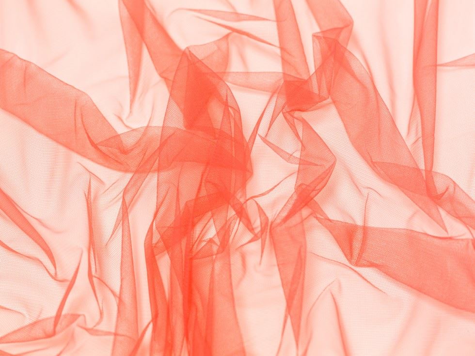Minerva Core Range Dolce Vita Soft Italian Tulle Fabric Corallo
 