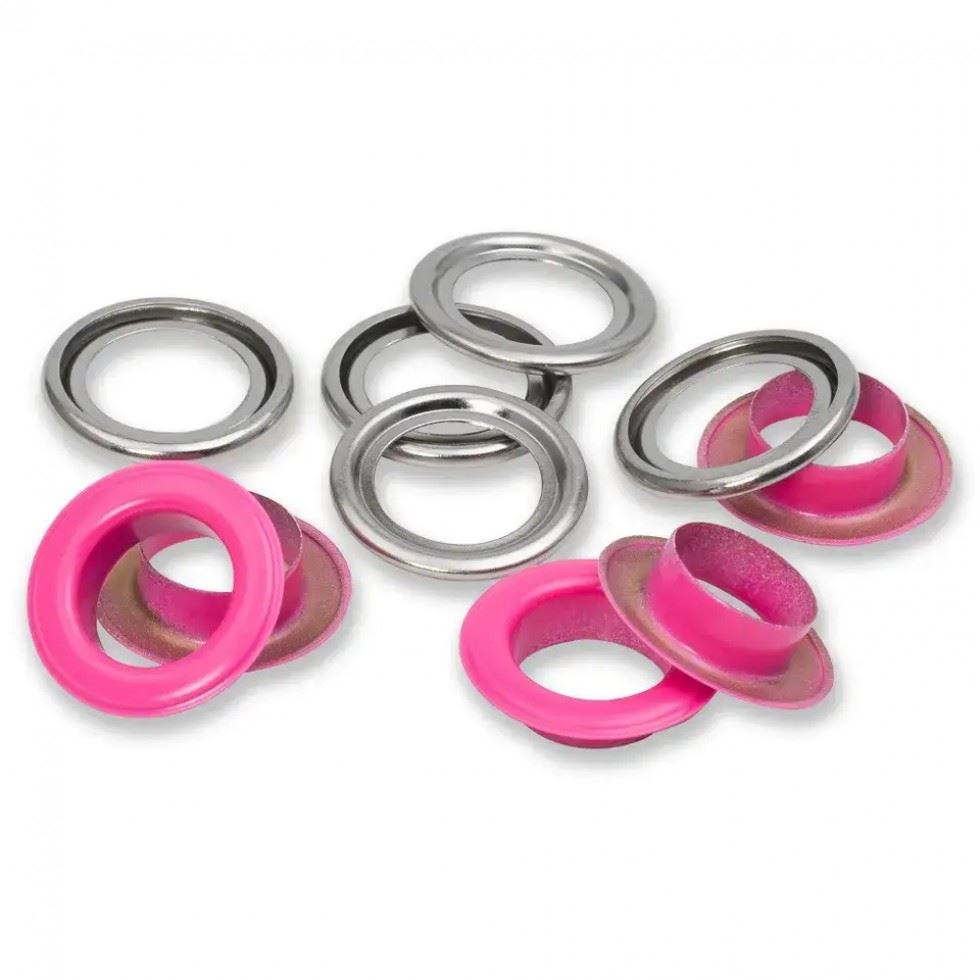 Prym Pink Metal Eyelets With Washers