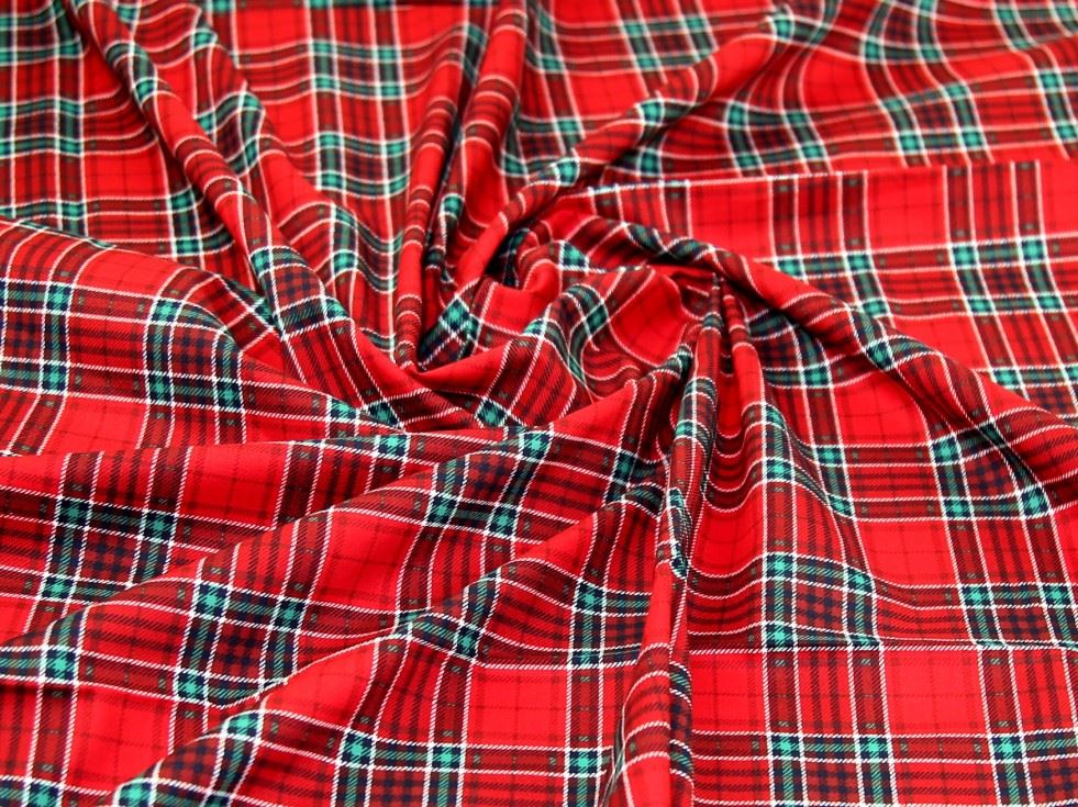Red Deadstock 100% Cotton Fabric