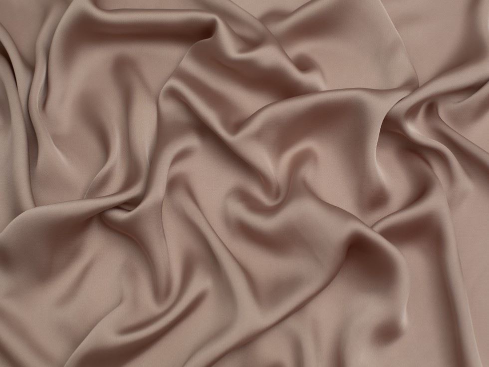 Minerva Core Range Mink Charmeuse Silky Satin Fabric
