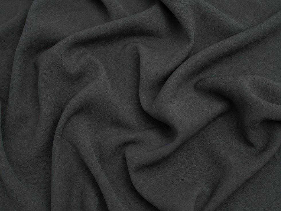 Minerva Core Range Prestige Polyester Crepe Fabric Gunmetal
 