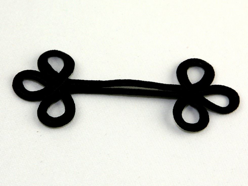 Chinese Button Frog Fasteners Black