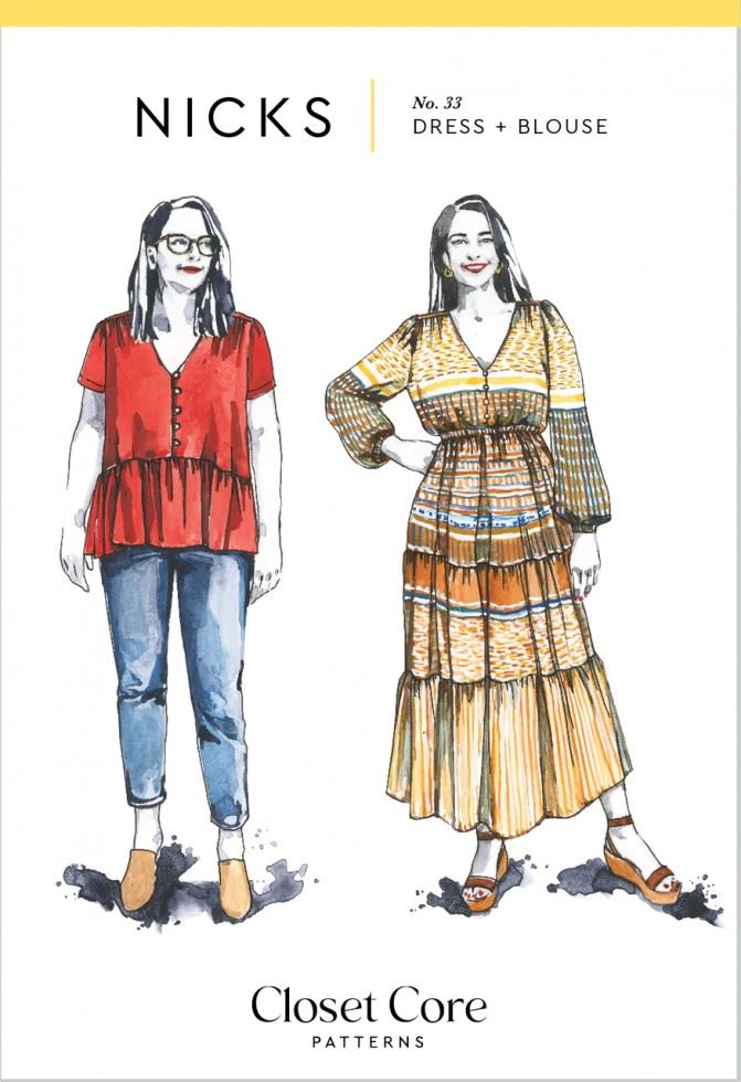 Closet Core Patterns Sewing Pattern Nicks Dress & Blouse