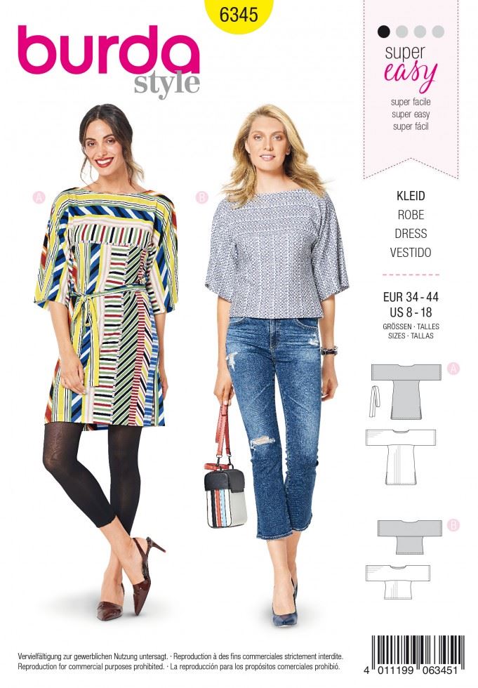 Burda Paper Sewing Pattern 6345
 