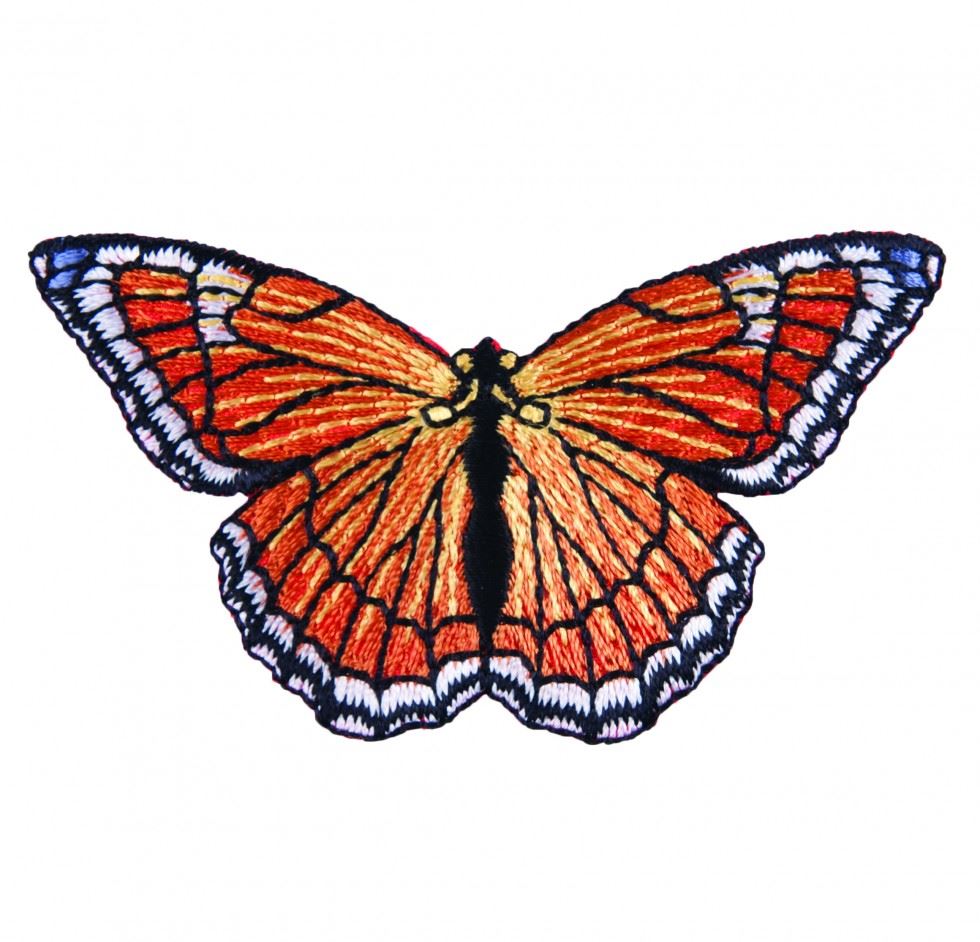 Craft Factory Yellow/Orange Patch Motif Butterfly