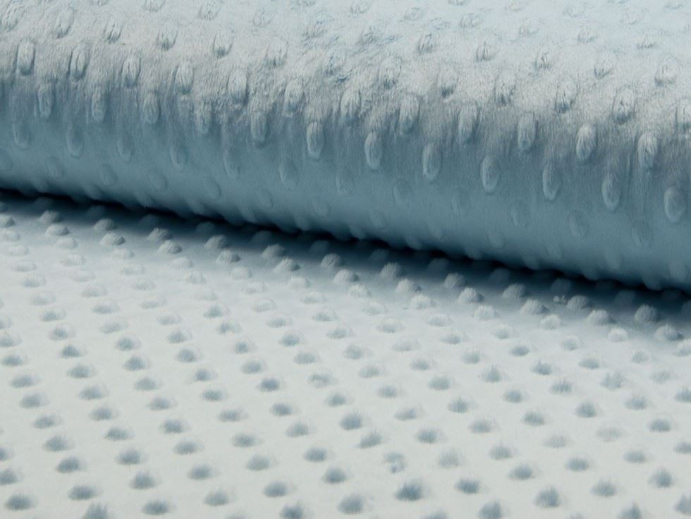 Blue Deadstock Embossed Dimple Plush Fleece Fabric