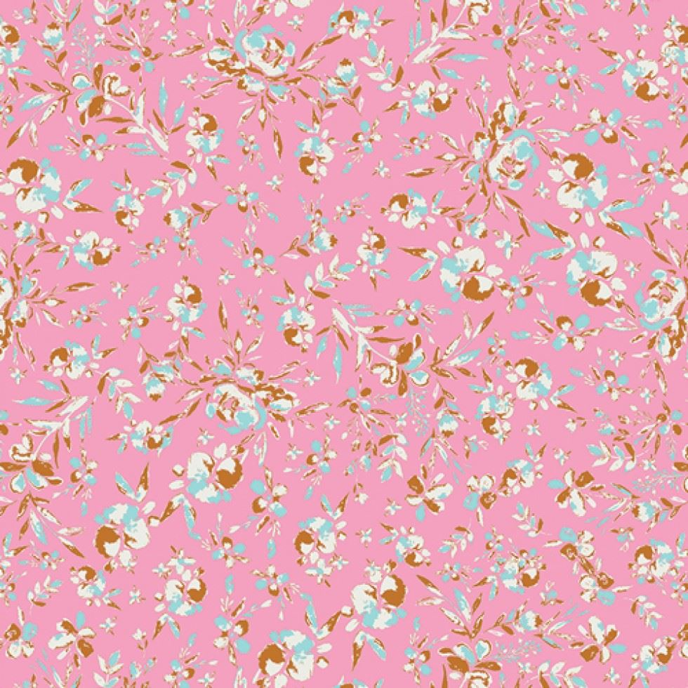 Art Gallery Fabrics Indigo & Aster 100% Cotton Poplin Fabric Bonheur Sweet