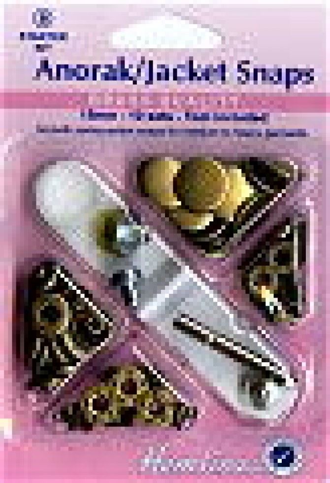 Hemline Antique Brass Anorak Metal Snaps Kit