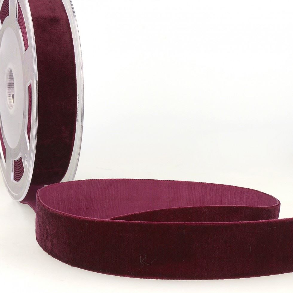 Stephanoise Velvet Ribbon Burgundy