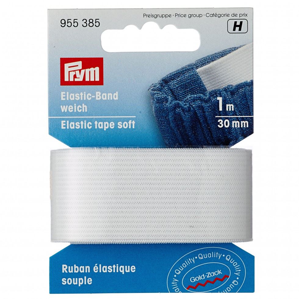 Prym White Soft Elastic Tape