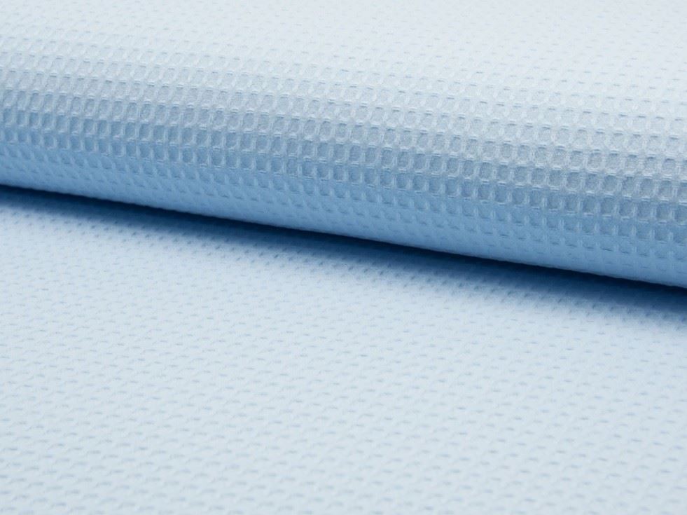 Blue Deadstock Cotton Waffle Fabric