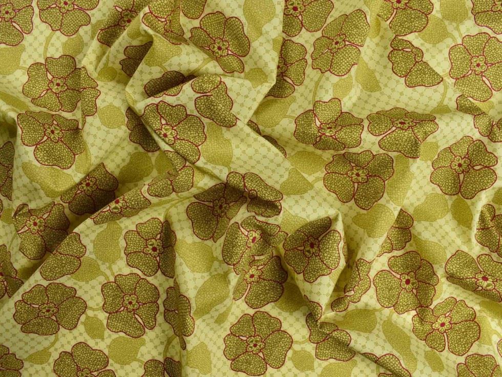 Storrs London Egyptian Cotton Lawn Fabric Green
 