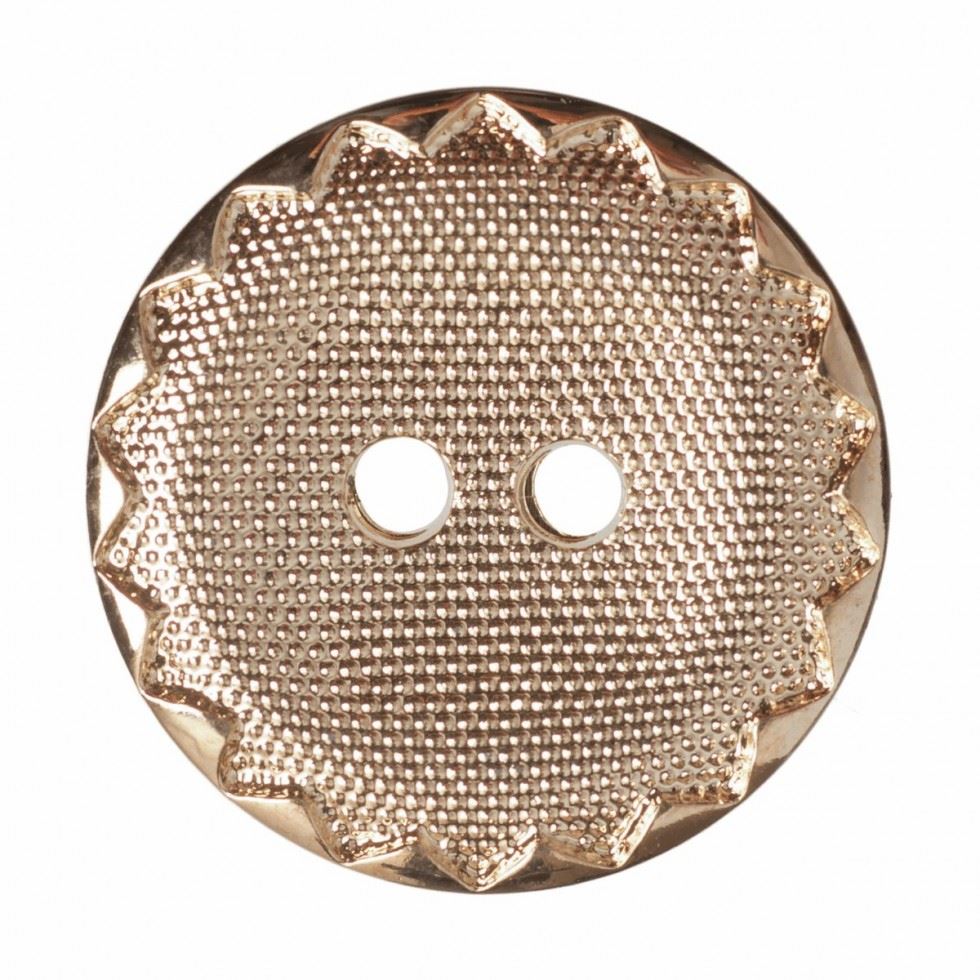 Hemline Gold Round Metallic Buttons