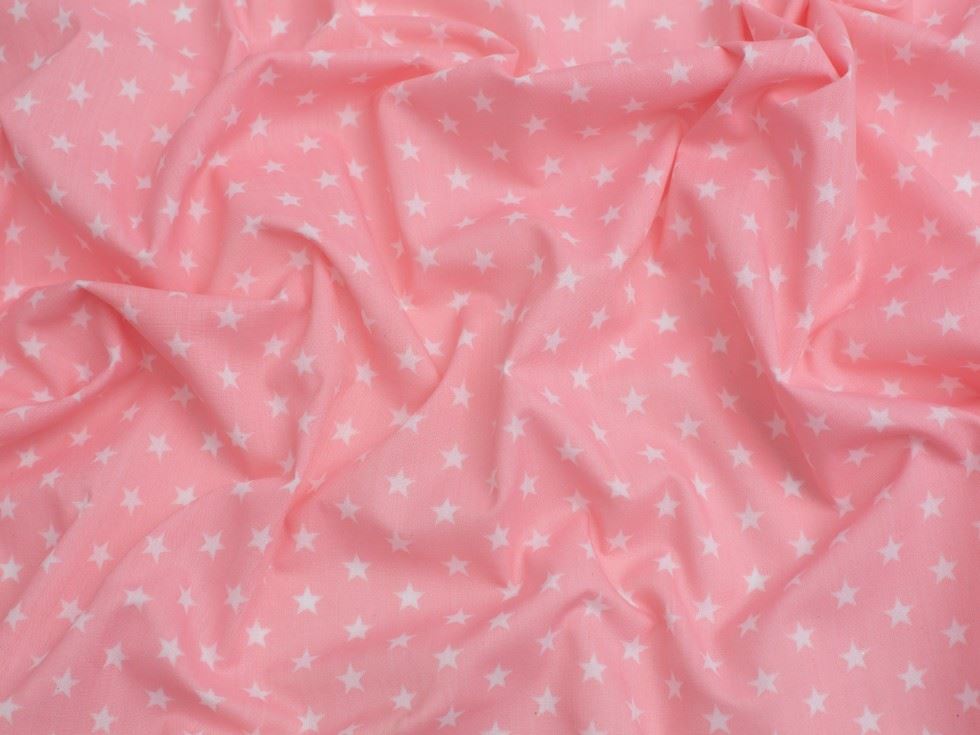 Minerva Core Range Pink Printed Polycotton Fabric