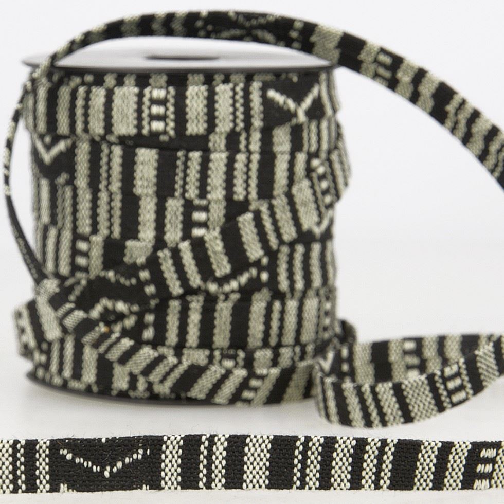 Stephanoise Jacquard Braid Trim Black
 