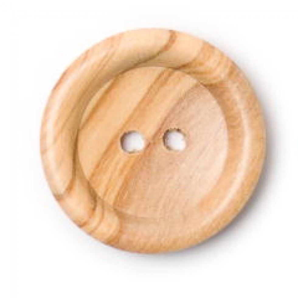 Crendon Beige Natural Wood Buttons (Value Pack)